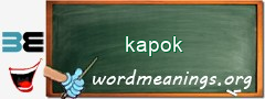 WordMeaning blackboard for kapok